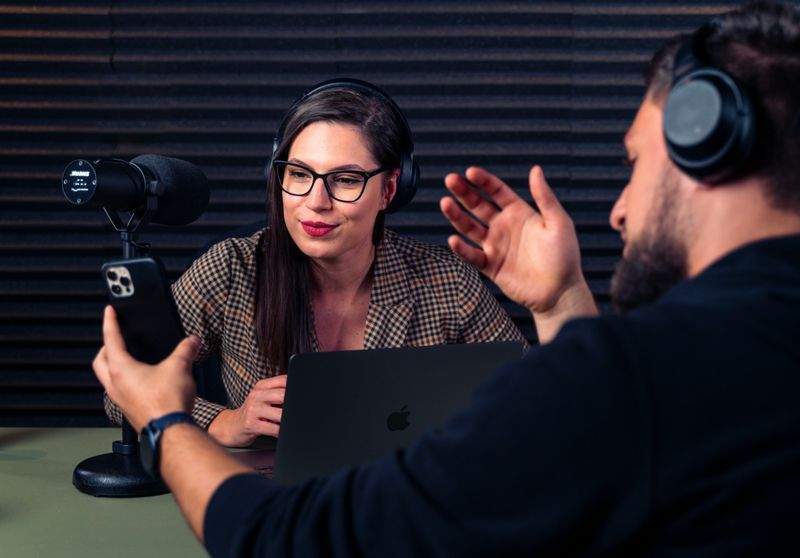 Podcast-Aufnahmen und Schnitt